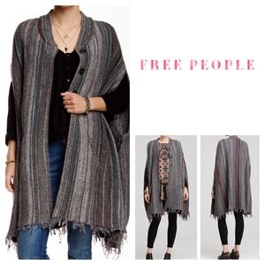 Free People Blanket Sweater Poncho